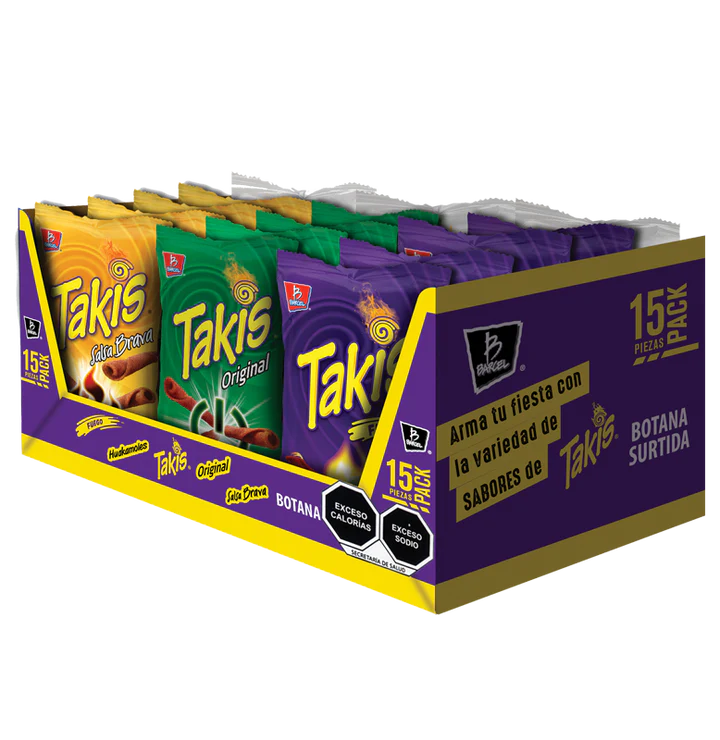 BARCEL PACK TAKIS 7/15 PZAS