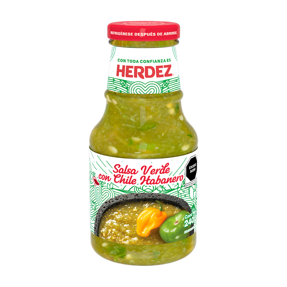 SALSA HERDEZ PICANTE 12/240 GRS VERDE
