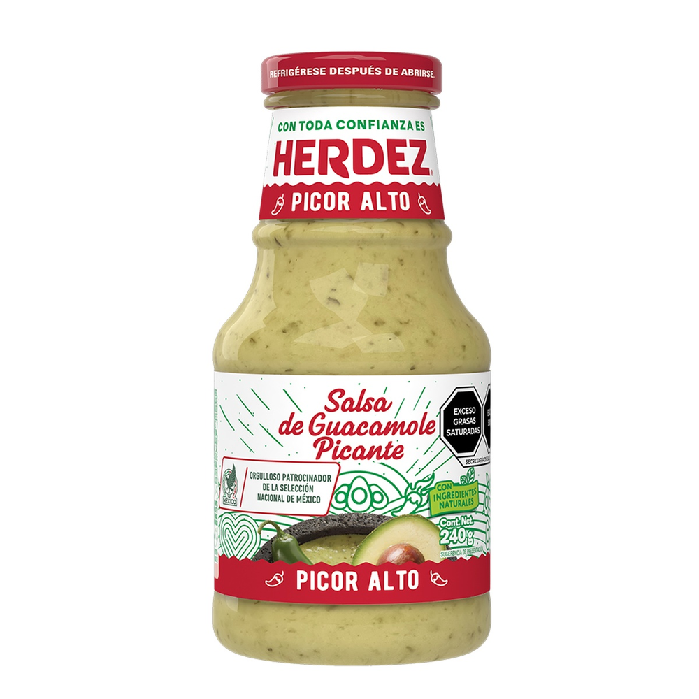 SALSA HERDEZ PICANTE 6/240 GRS GUACAM