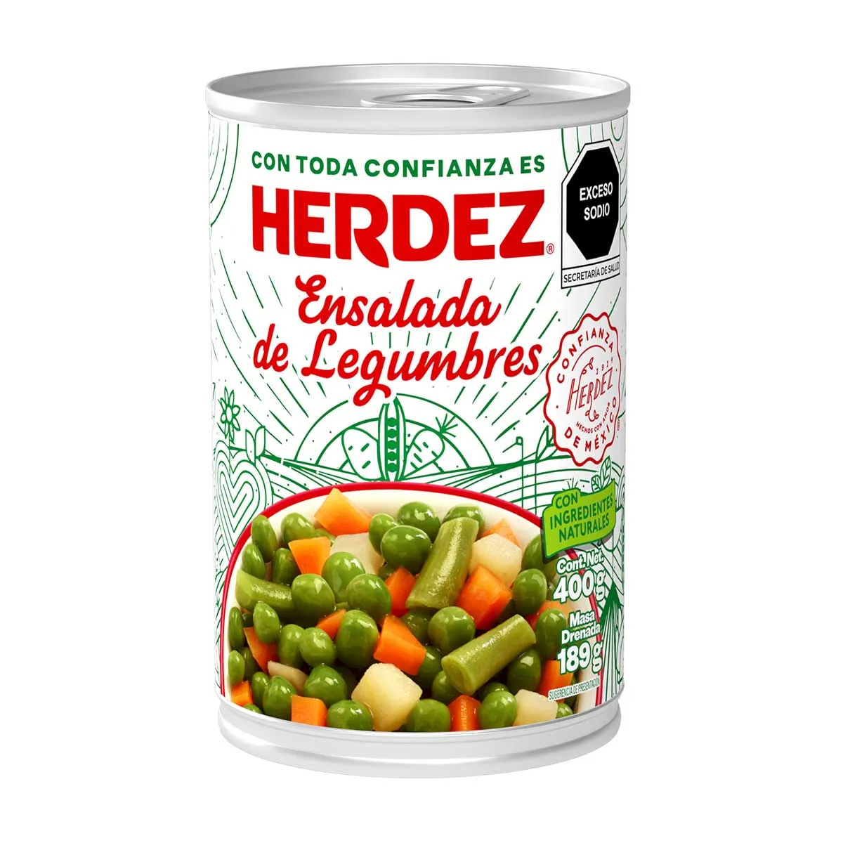 ENSALADA HERDEZ LEGUMB 24/400 GR