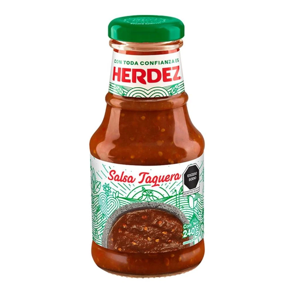 SALSA HERDEZ 12/240 GR TAQUERA FCO.