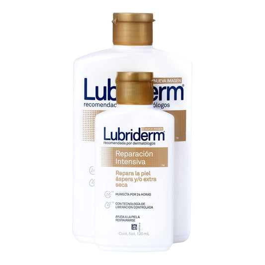 LUBRIDERM 12/400 ML REP.INT.120ML GRAT.
