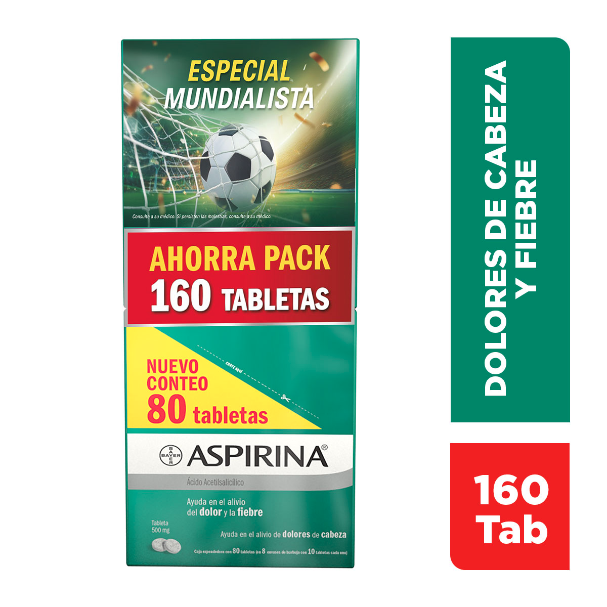 ASPIRINA 0.5 TWOPACK 40/2/80 TABS.