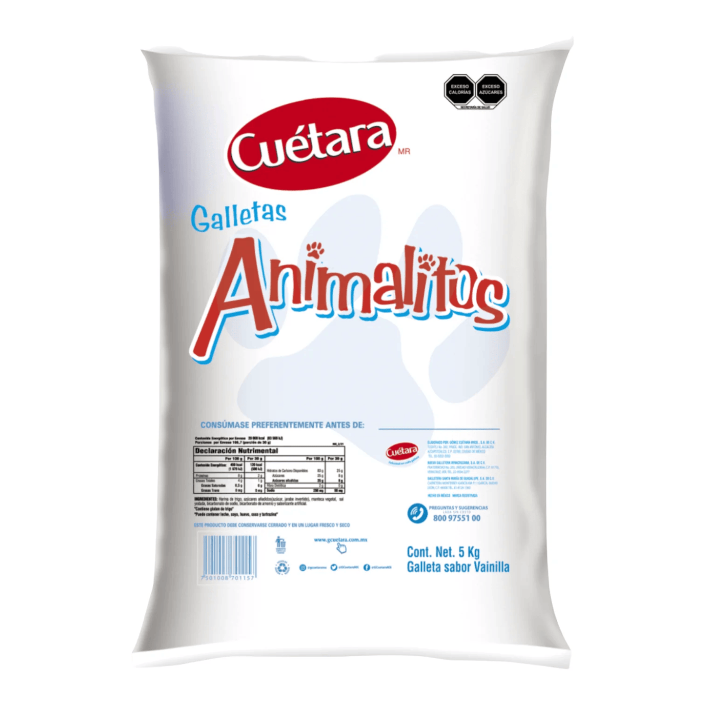 CUETARA ANIMALES 5 KG