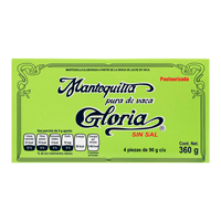 MANTEQUILLA GLORIA S/SAL 360GRS