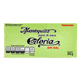 MANTEQUILLA GLORIA S/SAL 225GRS