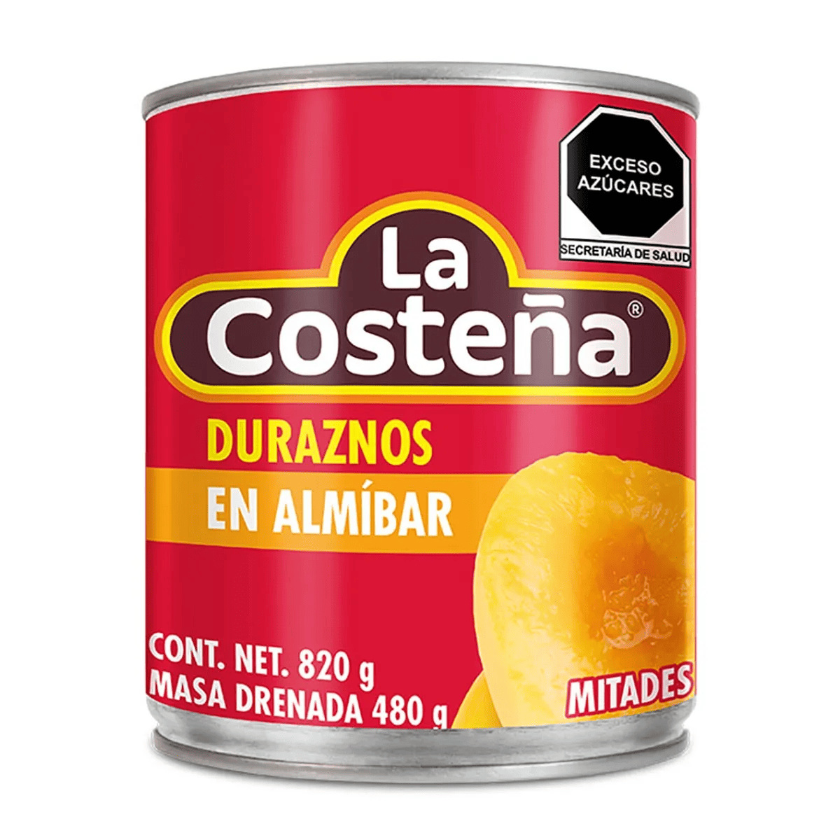 DURAZNO COSTENA 12/820 GR MITADES