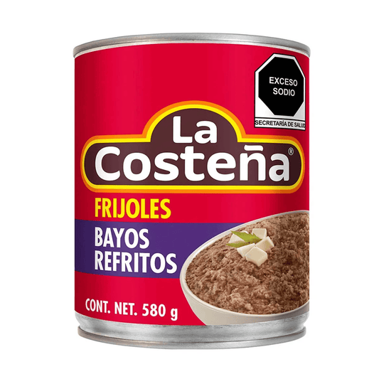 FRIJOL COSTE BAYO REFRITO 12/580GR