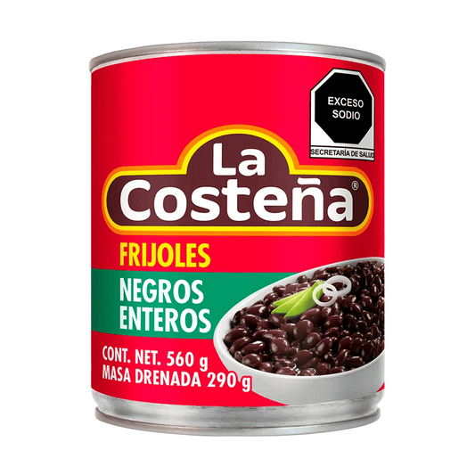 FRIJOL COSTE NEGRO ENT 12/560GR