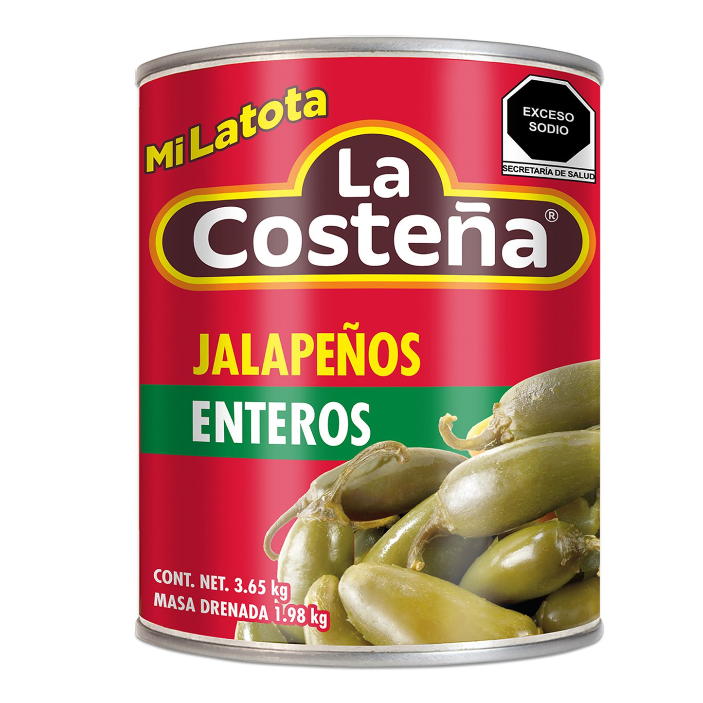 CHILES COSTE JALAPENOS 6/3.650GR LATOTA