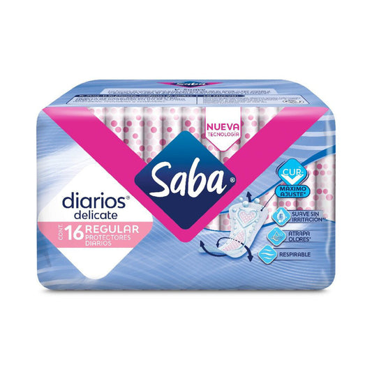 Protectores Saba Diarios Delicate Regulares 16 piezas