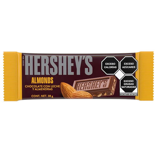 HERSHEYS BARRA ALMOND 30/38 GRS