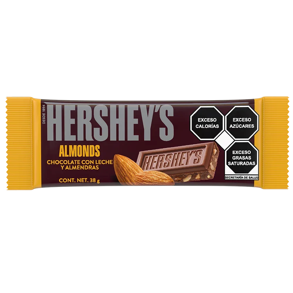 HERSHEYS BARRA ALMOND 30/38 GRS