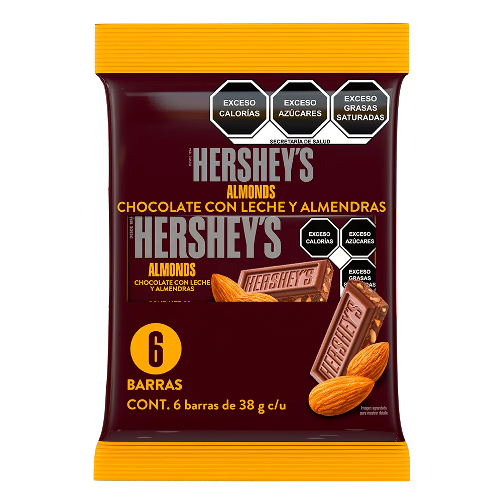 HERSHEYS BARRA ALMOND 12/6/38 GRS