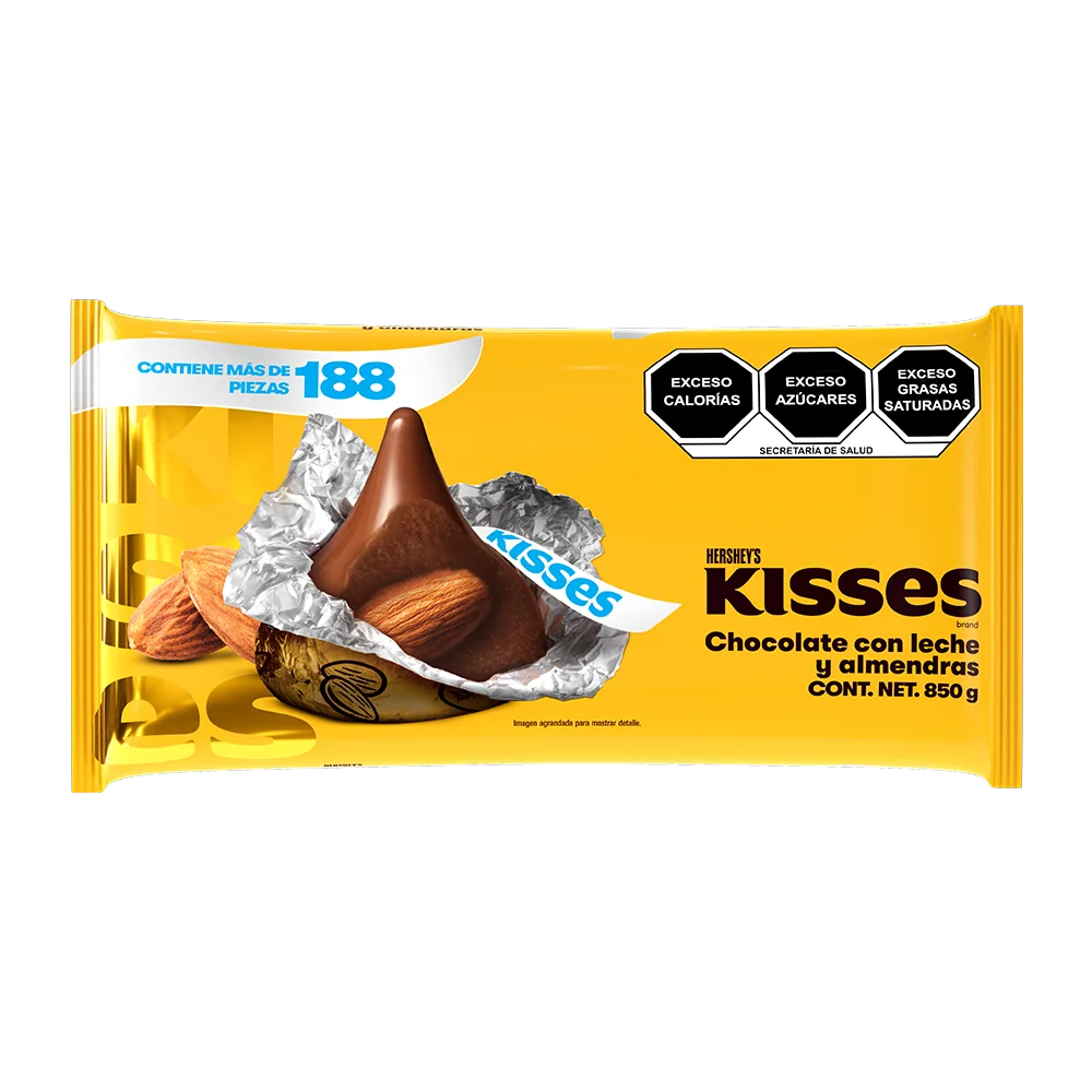 KISSES  ALMENDRA POUCH 5/850 GRS