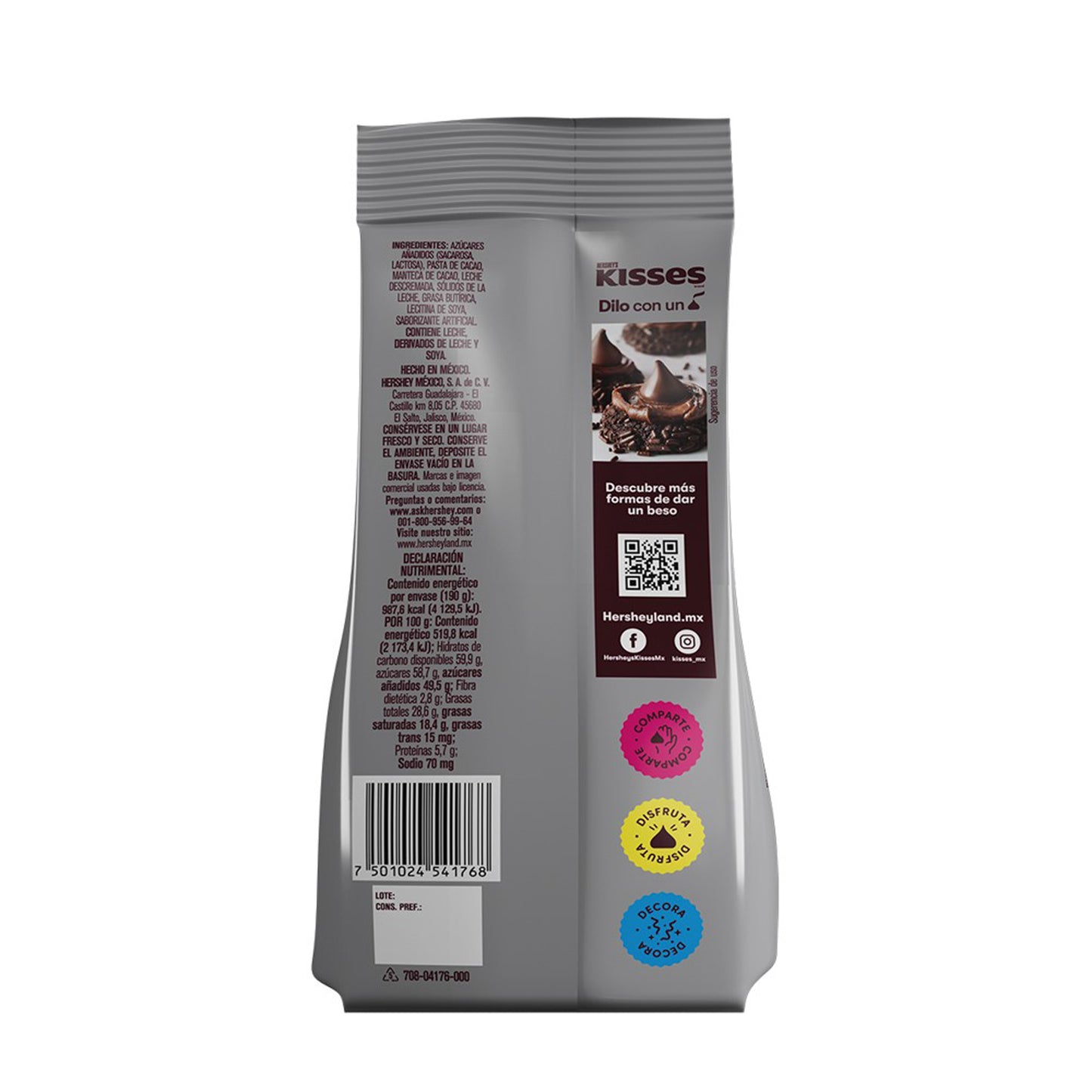 KISSES MILK 6/190 GRS