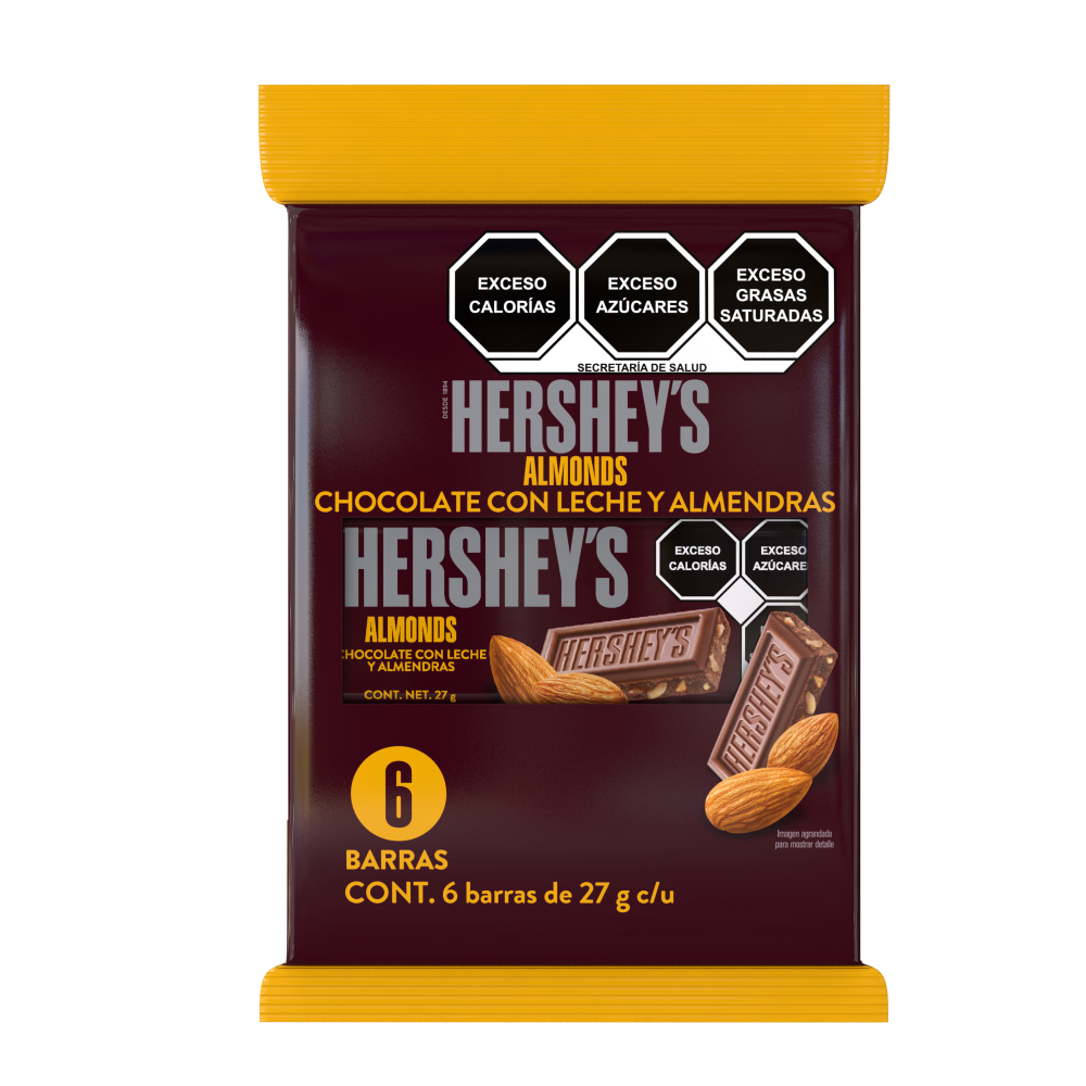 HERSHEYS BARRA ALMOND EXH 6/27 GRS