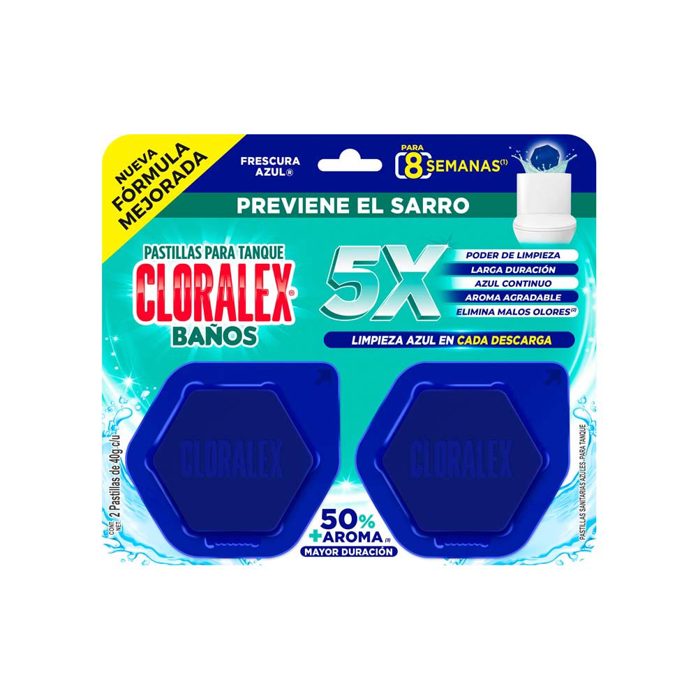 CLORALEX PASTILLA AZUL 12/2 PZAS