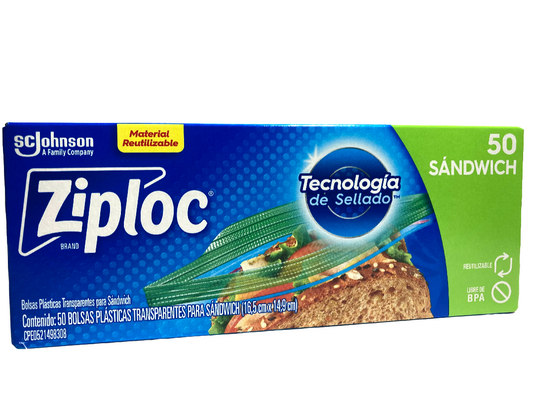 ZIPLOC SANDW.BAG.12 50PZS