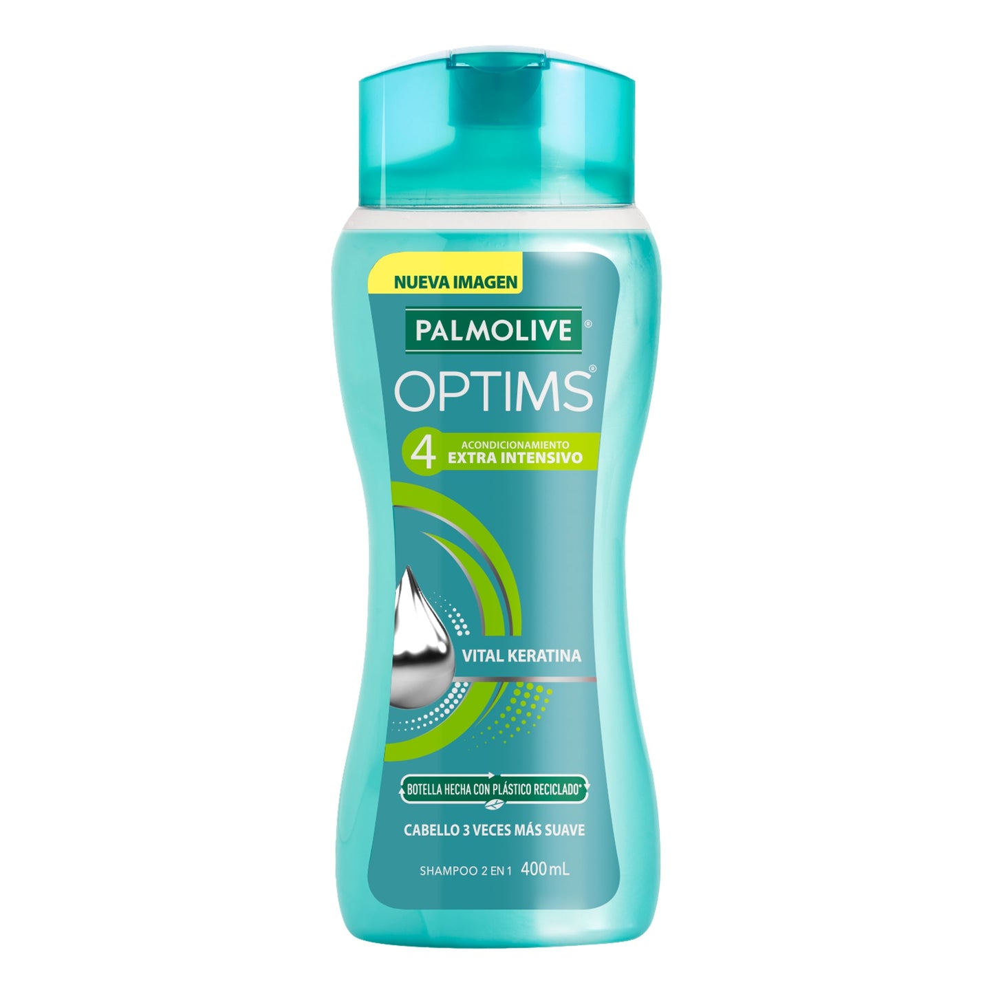 Shampoo 2 en 1 Palmolive Optims Nivel 4 Acondicionamiento Extra Intensivo de 400 ml