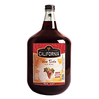 VINO TINTO CALIFORNIA  2/4 L