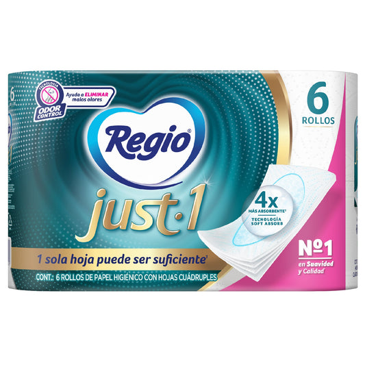 Papel Higiénico Regio Just-1 6 rollos