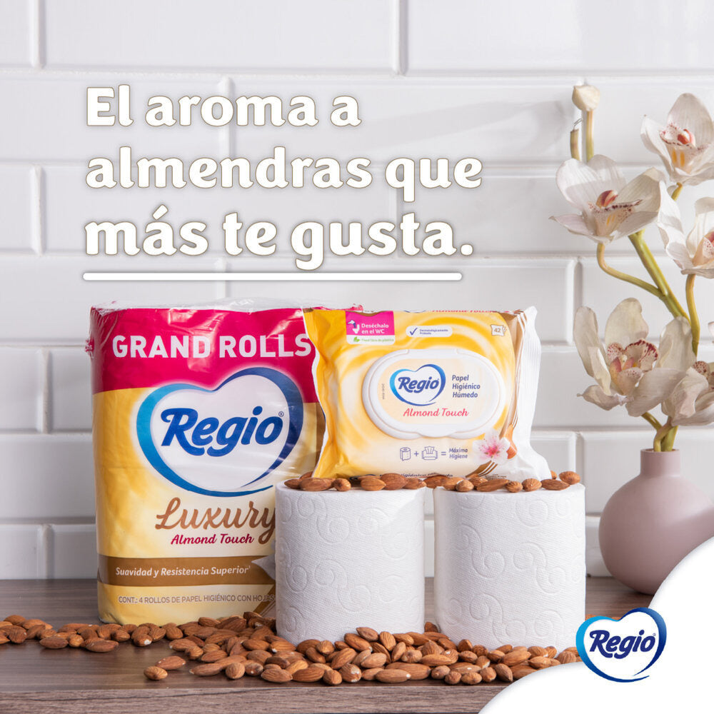 Papel Higiénico Regio Luxury Almond Touch 8 rollos