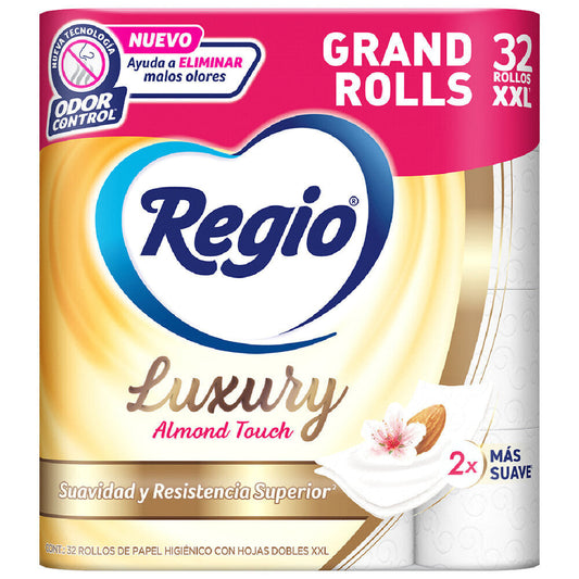 Papel Higiénico Regio Luxury Almond Touch 32 rollos