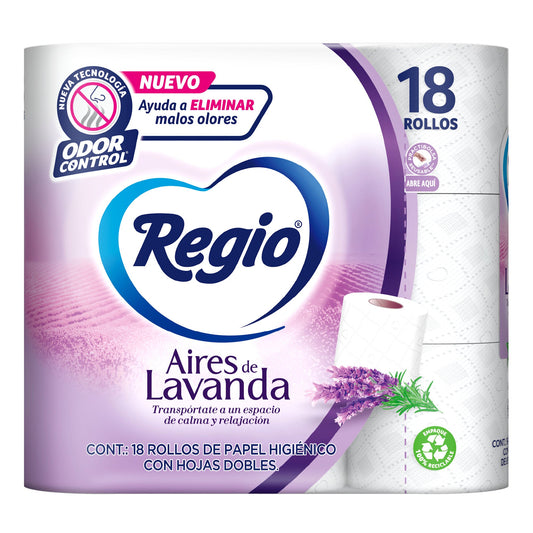 Regio Papel Higiénico Aires de Lavanda 18 rollos