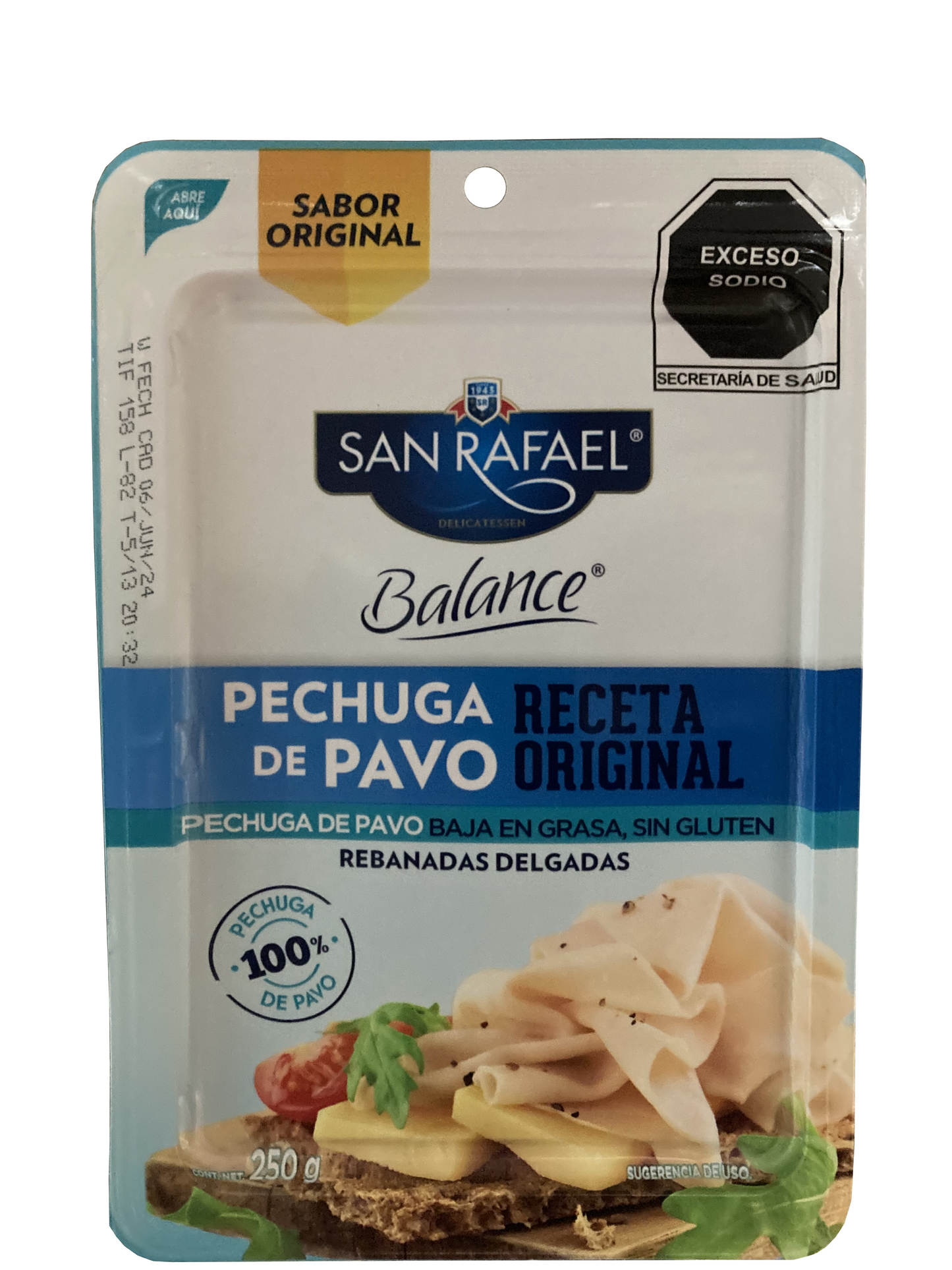 PECHUGA DE PAVO BALANCE SRF 250GRS