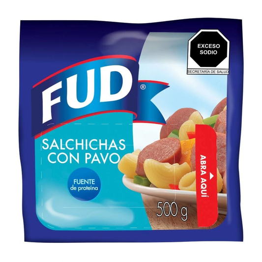 SALCHICHA DE PAVO FUD 500 GRS