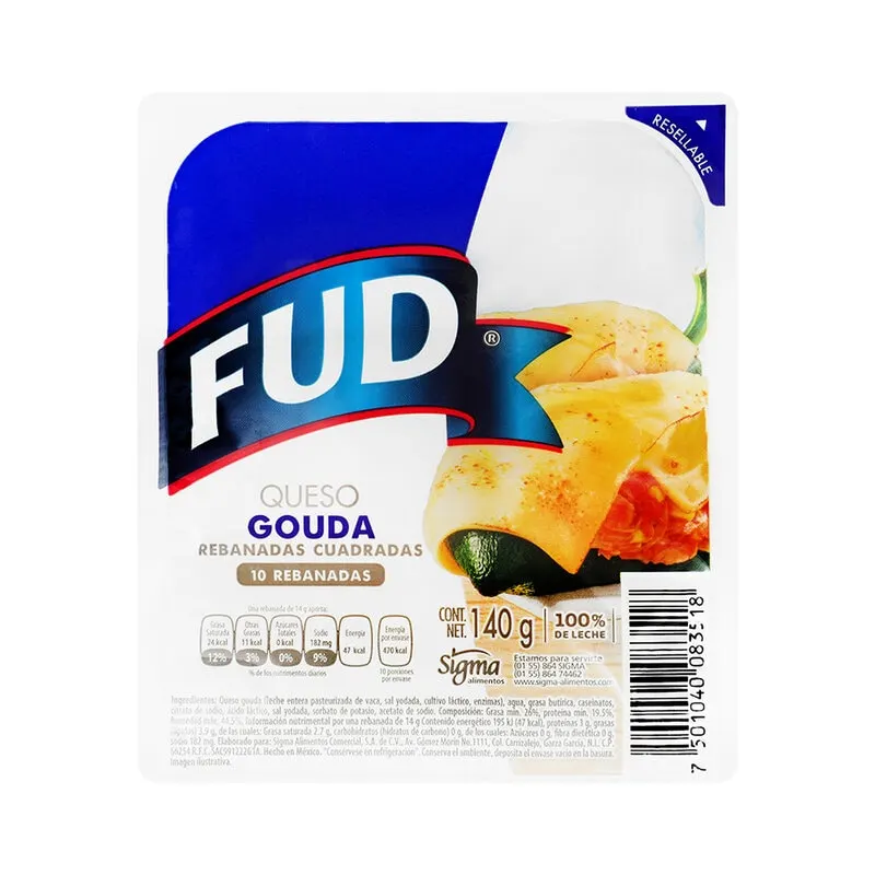 QUESO FUNDIDO FUD GOUDA 140GRS