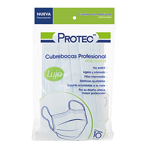 CUBREBOCAS PROTEC TRICAPA 15/10 PZAS.