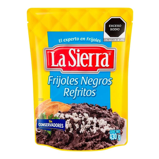 FRIJOL SIERRA POUCH 24 430GR NEGRO