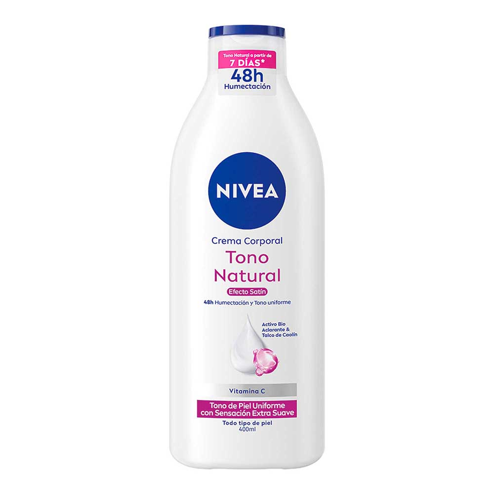NIVEA BODY MILK 12/400 ML ACLARADO SATIN