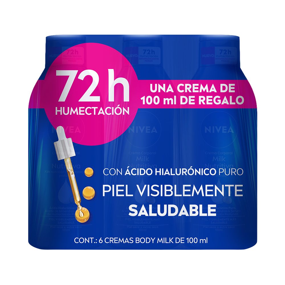 PACK BODY 5 MAS 1 NIVEA  6/100 ML