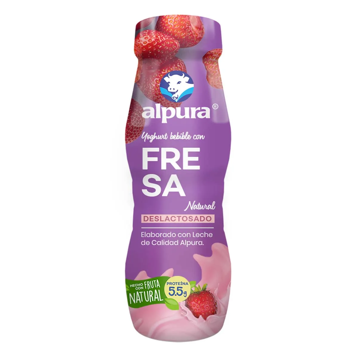 YOG.ALPURA BE DESLAC.FRESA 24/220GRS