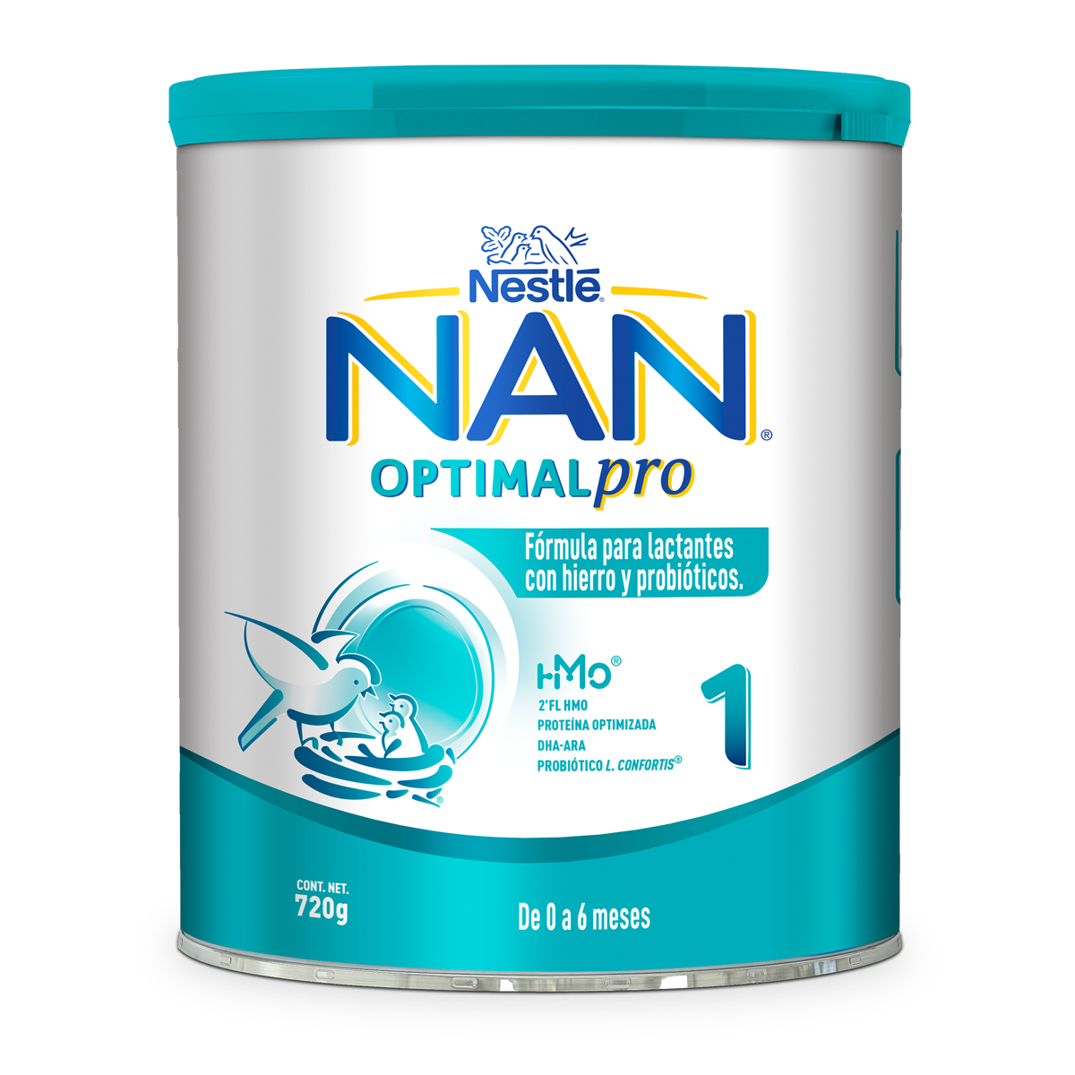 Fórmula para Lactantes NAN 1 Optimal Pro, 0 a 6 Meses, 720g