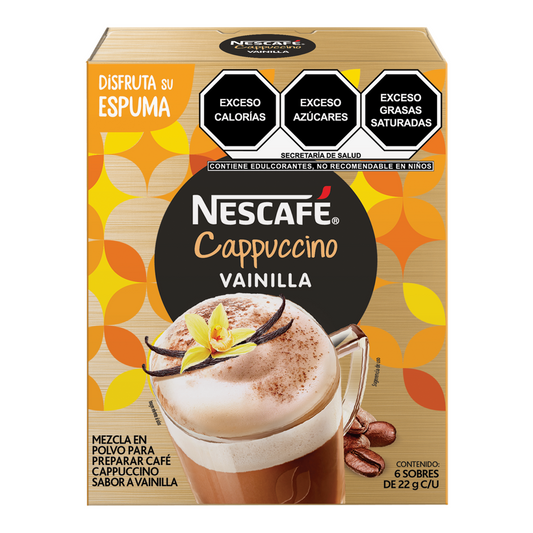 Café Soluble Nescafé Cappuccino Vainilla 6 Sticks 22g c/u