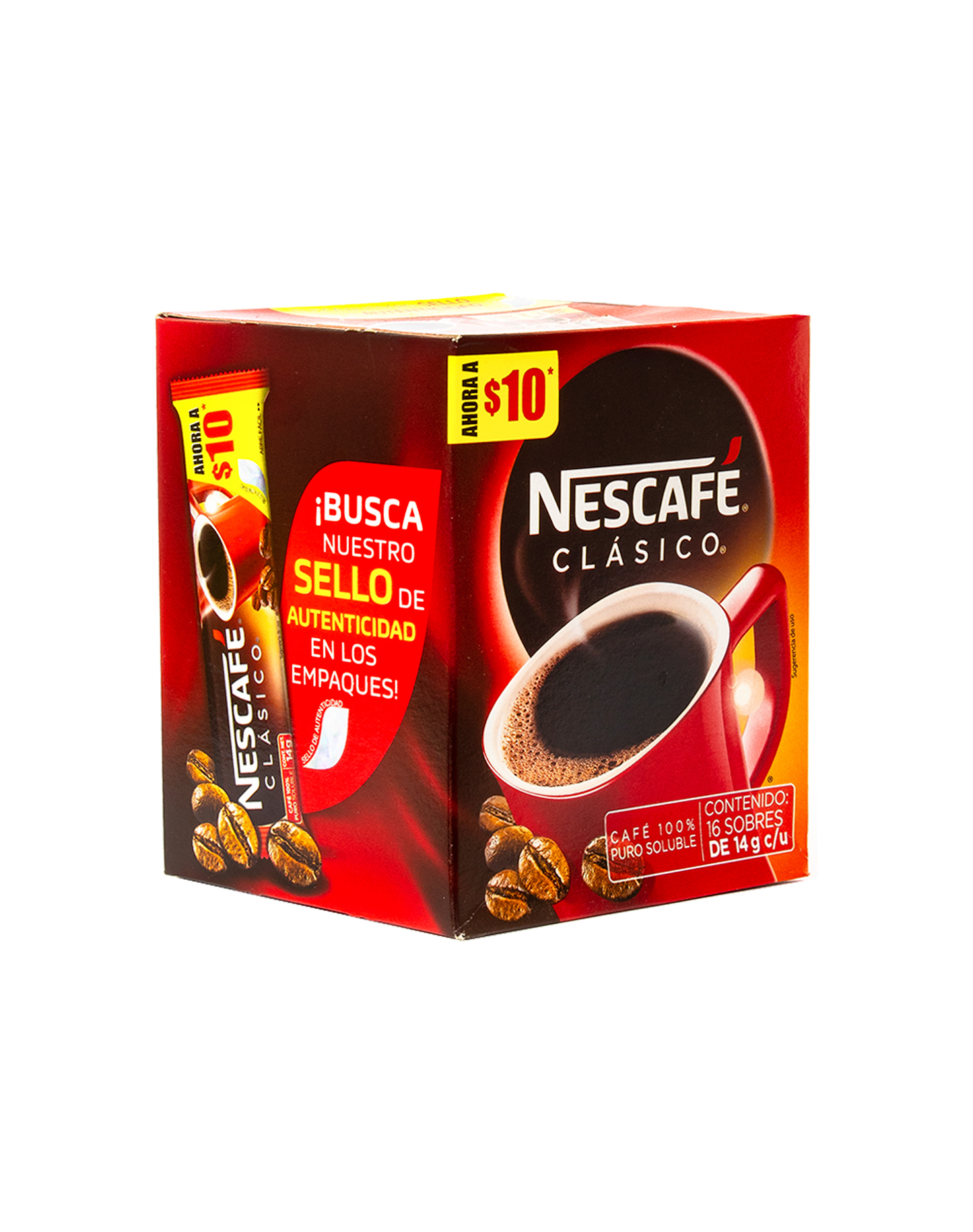 Café Soluble Nescafé Clásico 16 Sobres 14g c/u