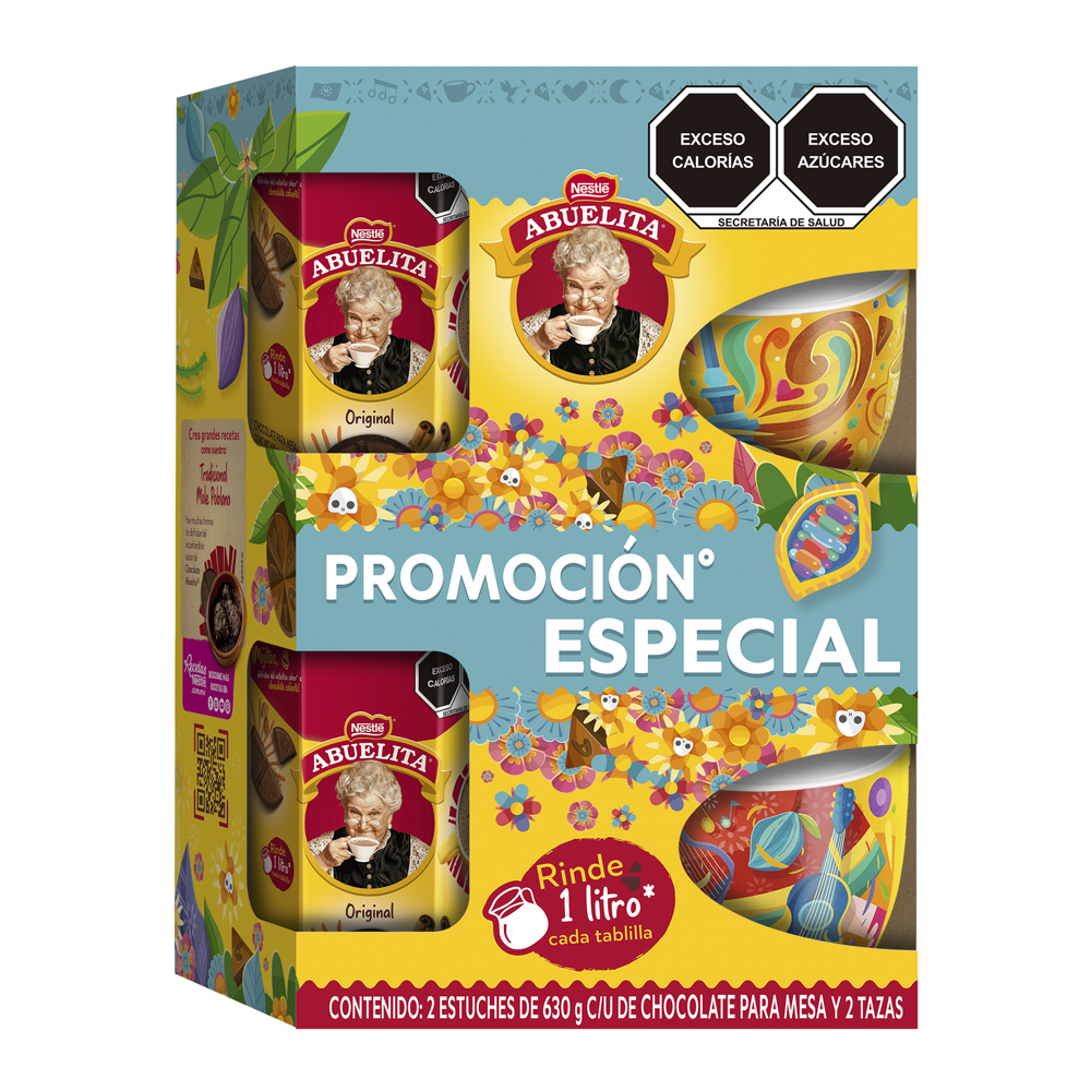 ABUELITA CHOCO MP PROM 2 TAZAS 6/1PZA