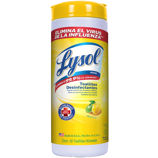 LYSOL TOALLITA 12/35 PZ CITRUS