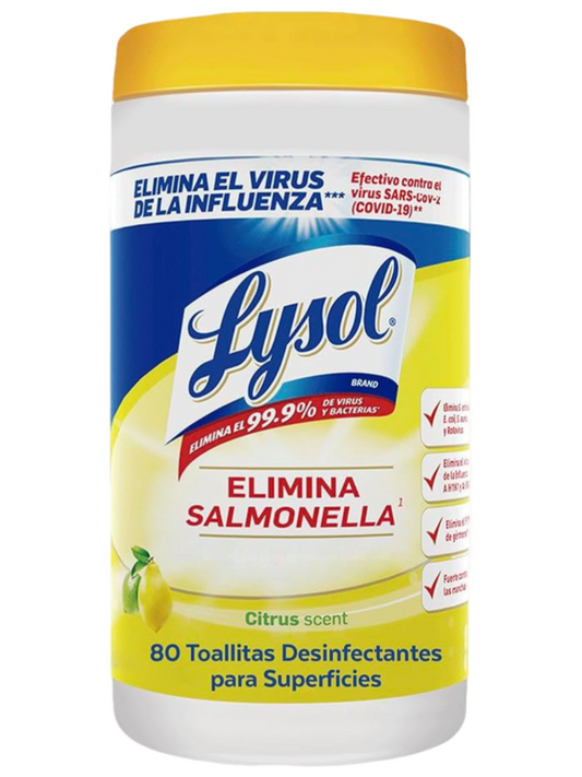 LYSOL TOALLITA 6/80 PZ CITRUS