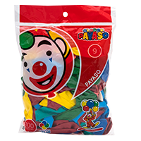 GLOBO PAYASO NUM 9 STDO 50/100 PZAS