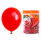 GLOBO PAYASO NUM 9 ROJO CARMIN 50/100 PZ