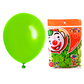 GLOBO PAYASO NUM 9 VERDE LIMA  50/100 PZ