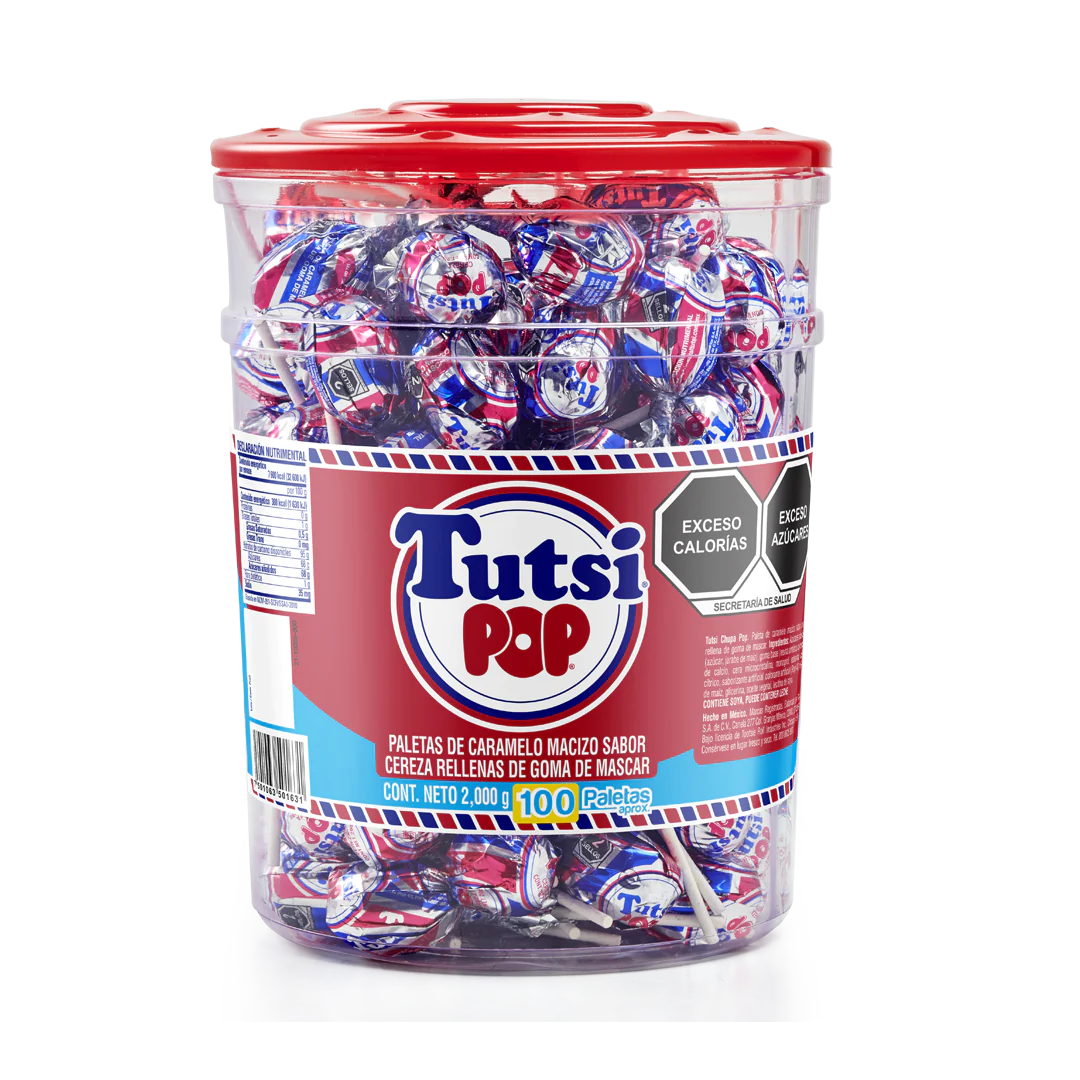 TUTSI CHUPA POP CUBETA 6/100PZ