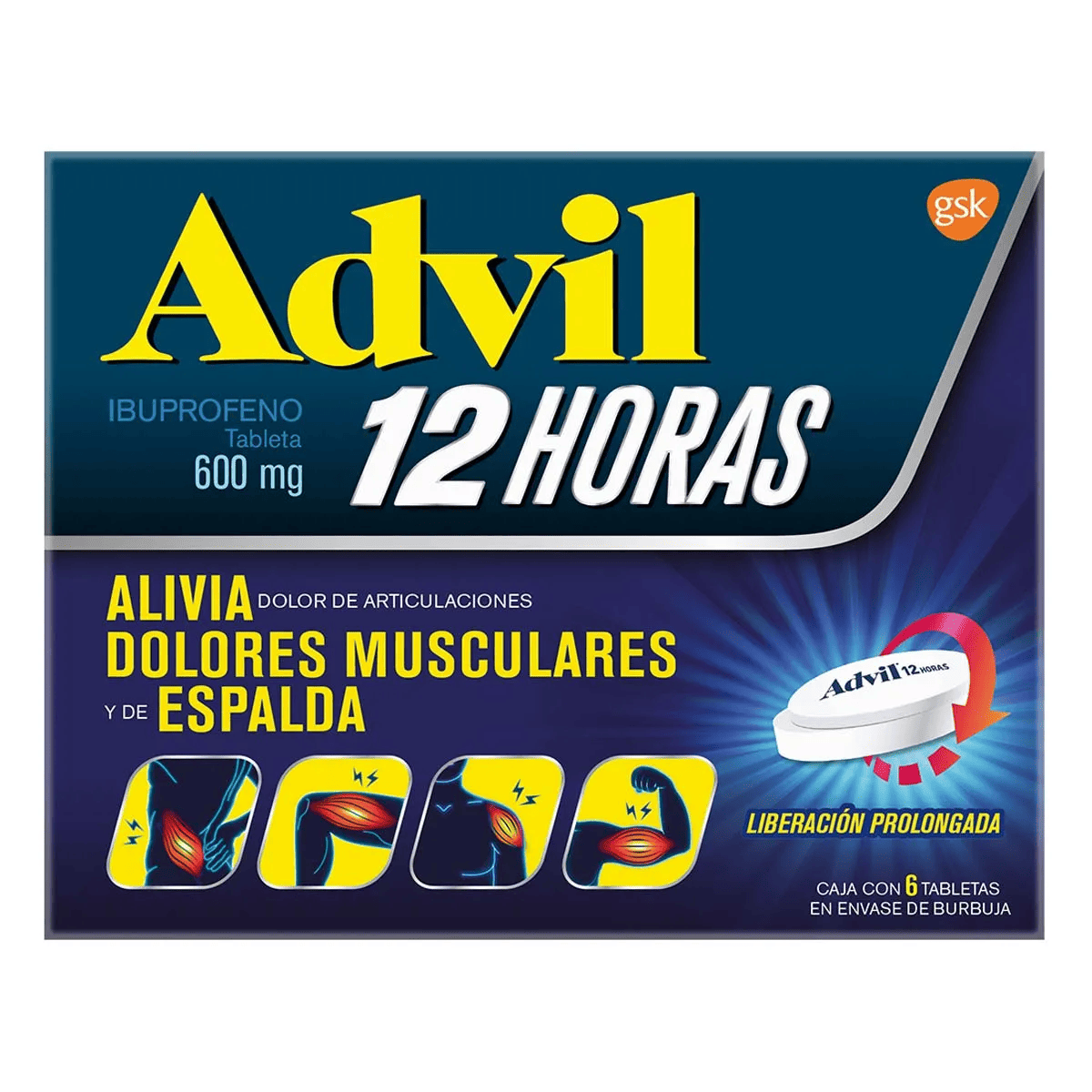 ADVIL 12 HORAS 36/6 TABS.