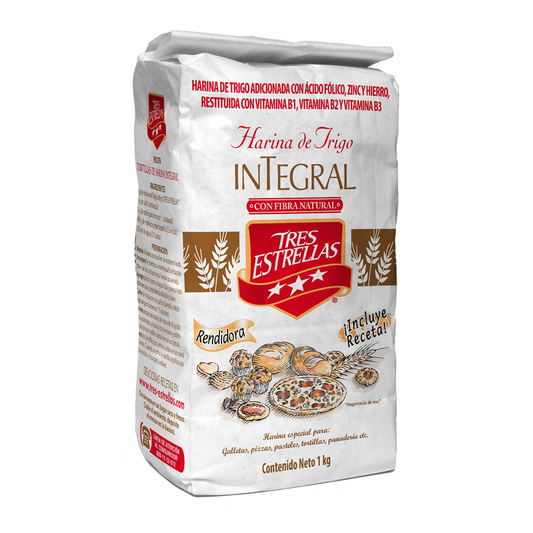 Harina Trigo Integral Tres Estrellas 1 Kg Fardo