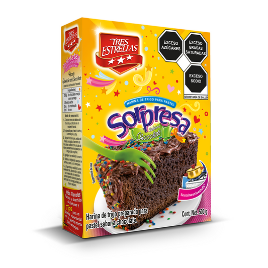 Pastel Sorpresa Chocolate Tres Estrellas 500 G